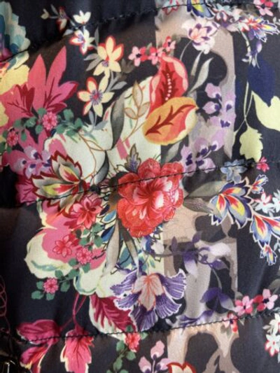 Pre-owned Johnny Was Reversible Floral Puffer Coat / Jacket $450 Msrp Sizes M And Xl In Multicolor