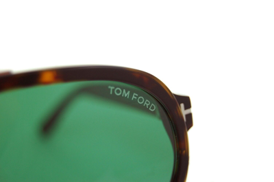 TOM FORD Pre-owned Geoffrey Tf779 52n 58mm Men Square Plastic Pilot Sunglasses Brown Green