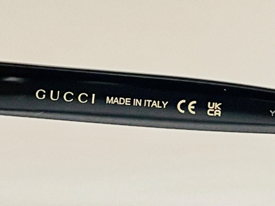 Pre-owned Gucci Black Brown Stripe 1241 Unisex Oversized Retro Gg1241s Sunglasses 001