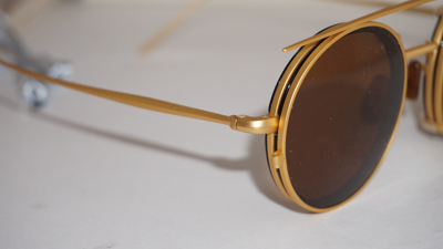 Pre-owned Oliver Peoples Limited Sunglasses G. Ponti Ov1292t 6760 Clip On 46 23 145 In Brush Brass