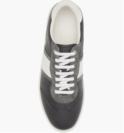 Pre-owned Ferragamo Achille 1 Low Top Sneaker 763472, Stromboli Sand - Retail $750 In Stromboli Sand Bianco Ottico