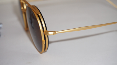 Pre-owned Oliver Peoples Limited Sunglasses G. Ponti Ov1292t 6760 Clip On 46 23 145 In Brush Brass