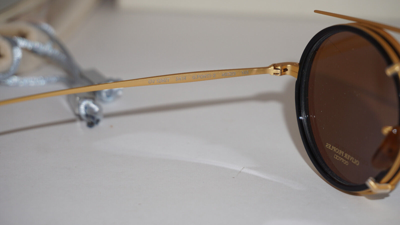 Pre-owned Oliver Peoples Limited Sunglasses G. Ponti Ov1292t 6760 Clip On 46 23 145 In Brush Brass