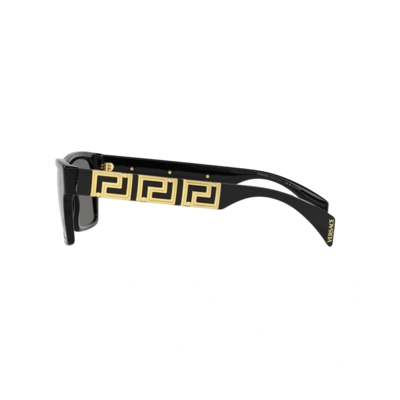 Pre-owned Versace Ve4445 Gb1/81 Black-polarized Dark Grey Unisex Sunglasses 54mm Authentic