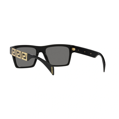 Pre-owned Versace Ve4445 Gb1/81 Black-polarized Dark Grey Unisex Sunglasses 54mm Authentic