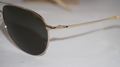 Pre-owned Oliver Peoples Sunglasses Benedict Gold Green Ov1002s 5035p1 59 16 130