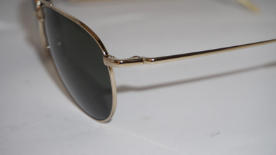 Pre-owned Oliver Peoples Sunglasses Benedict Gold Green Ov1002s 5035p1 59 16 130