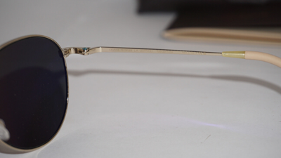Pre-owned Oliver Peoples Sunglasses Benedict Gold Green Ov1002s 5035p1 59 16 130