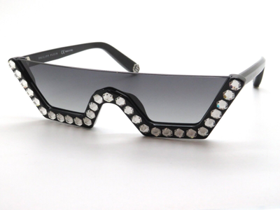 Pre-owned Philipp Plein Plein Crystal Lux Spp031s 0700 Black/grey Gradient Sunglasses