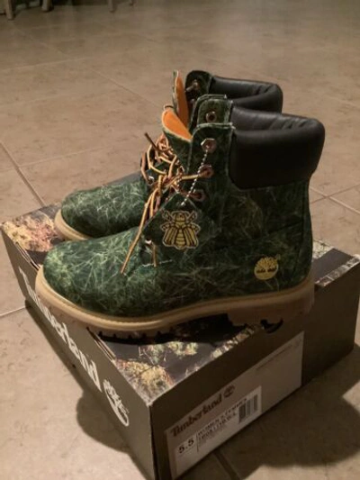 Pre-owned Timberland Bee Line Billionaire Boys Club Canvas Boots Women's 6 Sold Out In Multicolor