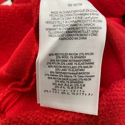 Pre-owned Herve Leger Wool-blend Mini Dress Women's Size S Red Lacquer