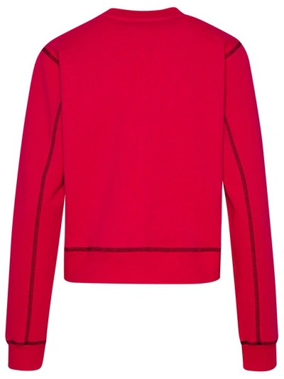 Shop Ganni Fuchsia Cotton Sweatshirt In Pink