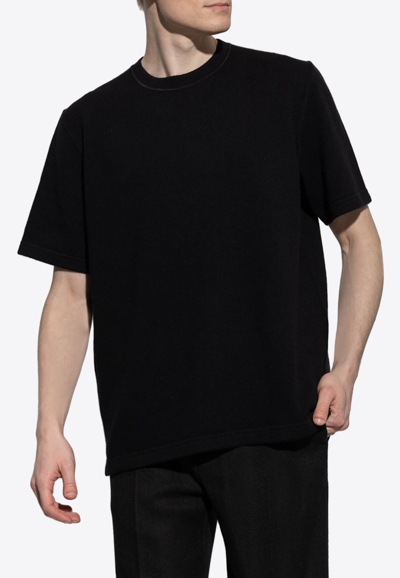Shop Bottega Veneta Crewneck Wool T-shirt In Black