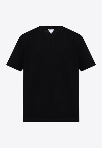 Shop Bottega Veneta Crewneck Wool T-shirt In Black