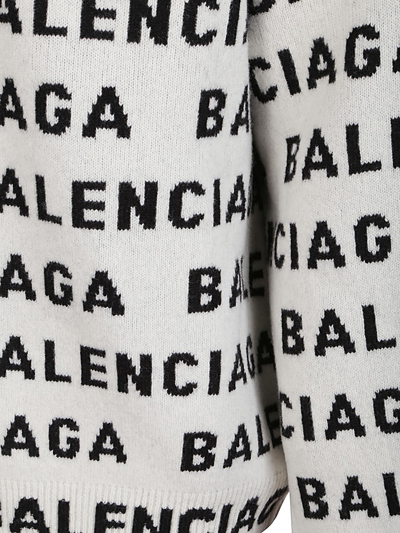 Shop Balenciaga Sweatshirt With All-over Logo