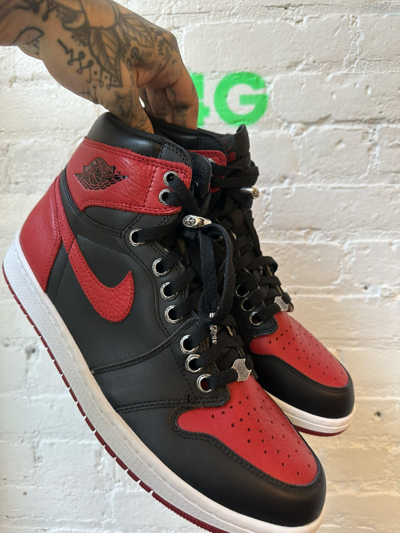 Pre owned Chrome Hearts X Jordan Brand Chrome Hearts X Jordan 1 Bred Sneakers New Sz13 4gseller In Black Red ModeSens