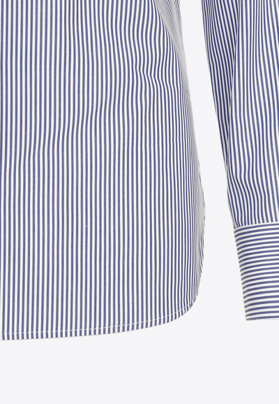Shop The Row Derica Striped Shirt In Blue