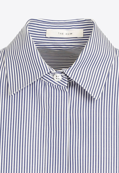 Shop The Row Derica Striped Shirt In Blue
