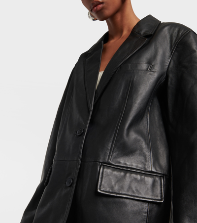 Shop Citizens Of Humanity Orla Leather Blazer In Black