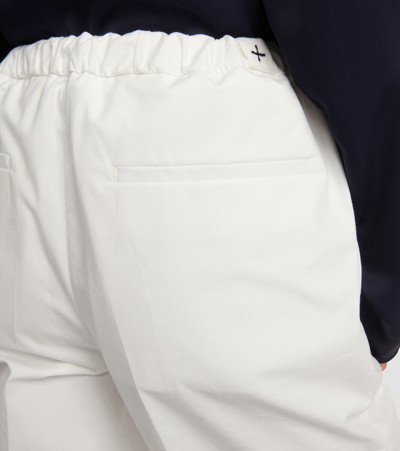 Jil Sander Cropped Cotton Straight Pants In White
