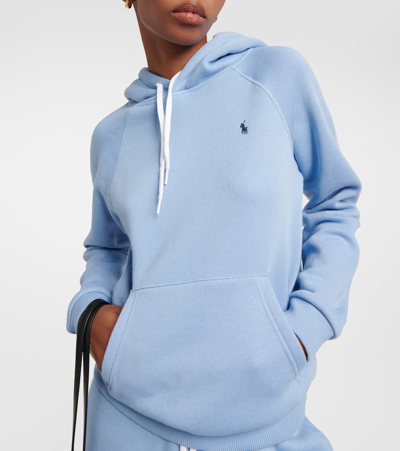 Shop Polo Ralph Lauren Cotton-blend Hoodie In Blue