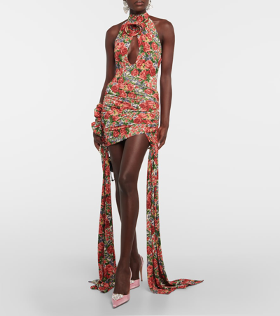 Magda Butrym Floral Halterneck Top In Multicoloured