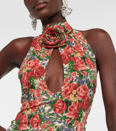 Magda Butrym Floral Halterneck Top In Multicoloured