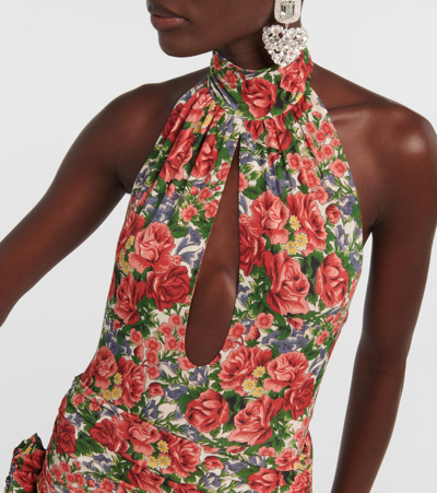 Magda Butrym Floral Halterneck Top In Multicoloured