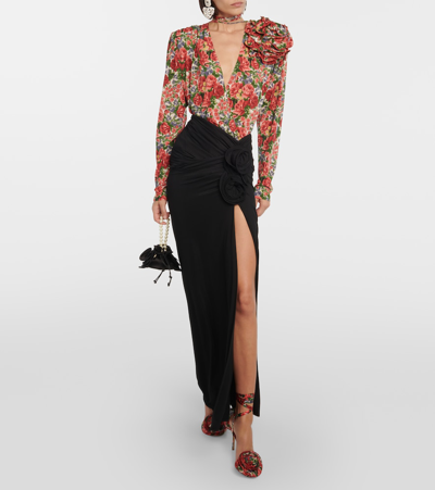 Shop Magda Butrym Floral Blouse In Multicoloured