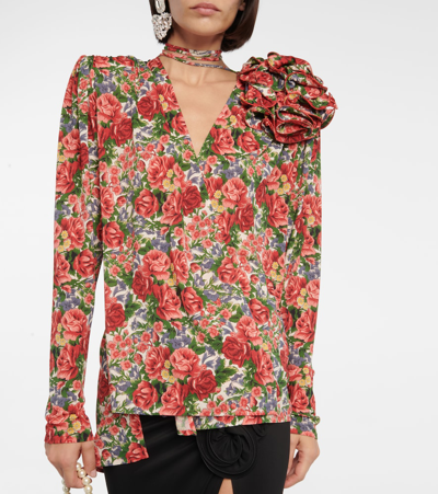 Shop Magda Butrym Floral Blouse In Multicoloured