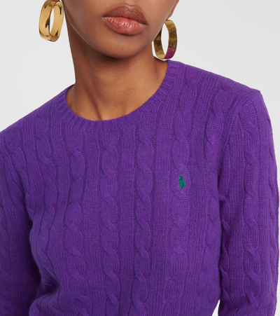 Shop Polo Ralph Lauren Juliana Wool And Cashmere Sweater In Purple