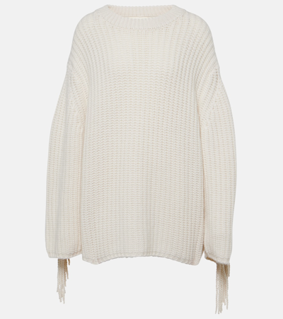 Shop Lisa Yang Hilma Fringed Cashmere Sweater In Neutrals