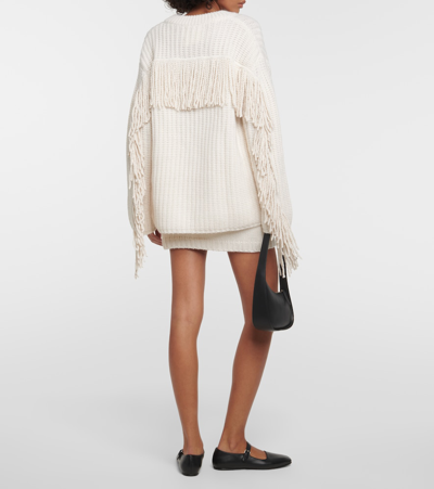 Shop Lisa Yang Hilma Fringed Cashmere Sweater In Neutrals