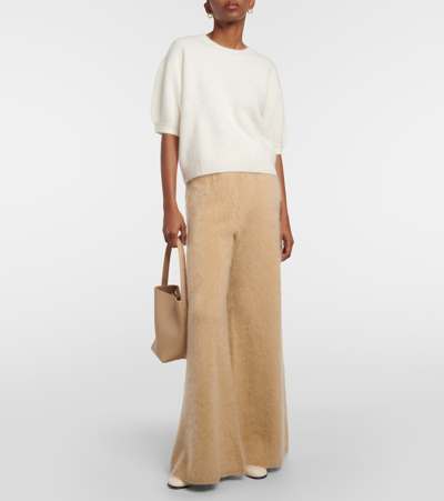 Lisa Yang Juniper Cashmere Short-sleeved Sweater In Neutrals
