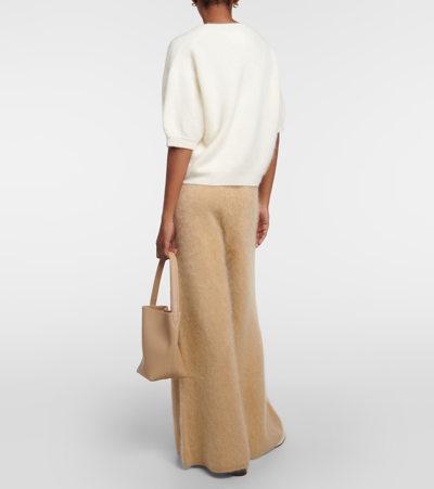 Lisa Yang Juniper Cashmere Short-sleeved Sweater In Neutrals