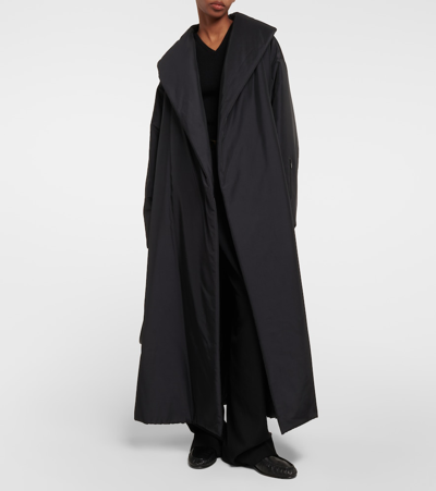Shop The Row Francine Silk-blend Coat In Black