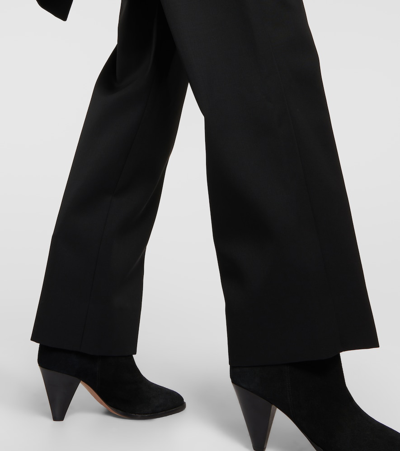 Shop Isabel Marant Staya Wool Wide-leg Pants In Black