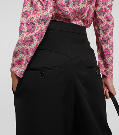 Isabel Marant Staya Wool Wide-leg Pants In Black
