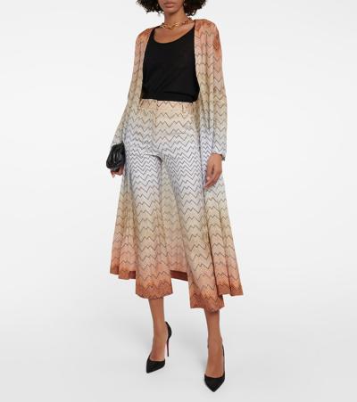 Missoni Zig Zag Jersey Flared Pants In Multicoloured