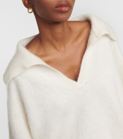 Shop Lisa Yang Kerry Brushed Cashmere Sweater In Neutrals