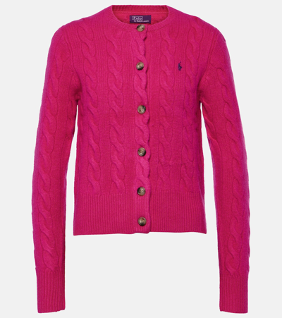 Shop Polo Ralph Lauren Wool And Cashmere Cardigan In Pink