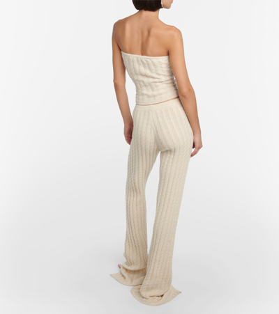 Magda Butrym Cable-knit Tube Top In White