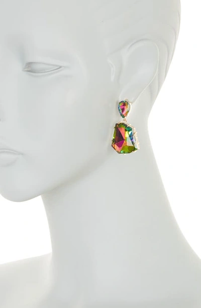 Shop Cara Crystal Drop Earrings In Green