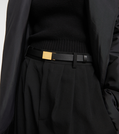 Shop The Row Leather Belt In Black