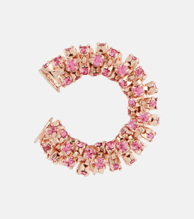 Magda Butrym Crystal-embellished Clip-on Earrings In Red