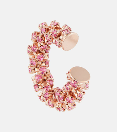 Magda Butrym Crystal-embellished Clip-on Earrings In Red