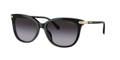 Shop Coach Woman Sunglasses Hc8378u Cl926 In Grey Gradient