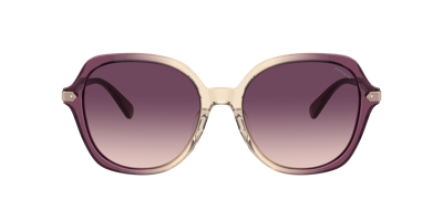 Coach Woman Sunglasses Hc8377u Cl925 In Purple Gradient