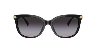 Coach Woman Sunglasses Hc8378u Cl926 In Grey Gradient