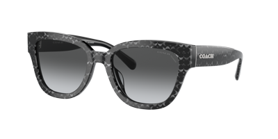 Shop Coach Woman Sunglass Hc8379u Cl920 In Grey Gradient Polarized